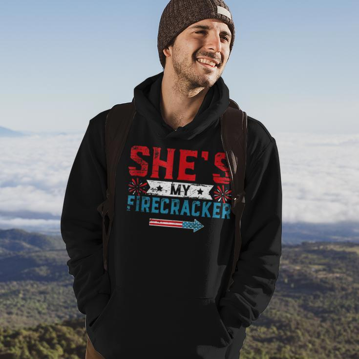 Shes My Firecracker His And Hers 4Th July Matching Couples Hoodie Lifestyle