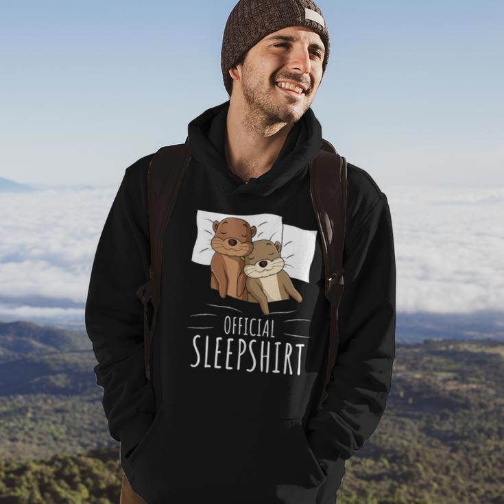 Sleeping Sea Otter Lover Napping Official Sleep Hoodie Lifestyle
