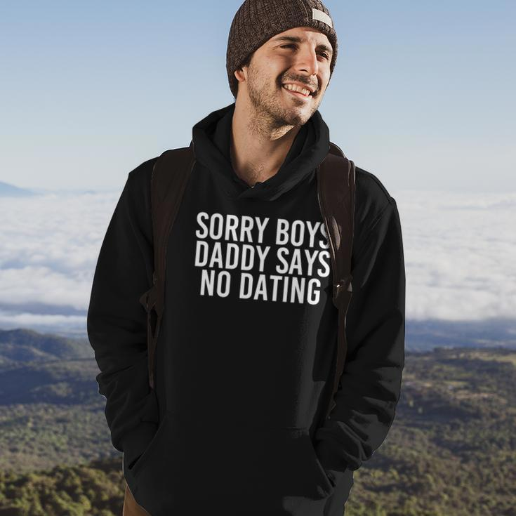 Sorry Boys Daddy Says No Dating Funny Girl Gift Idea Hoodie Lifestyle
