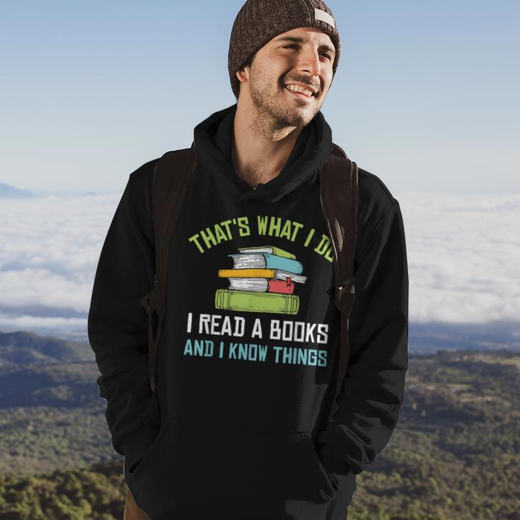 Thats What I Do I Read Books And I Know Things Reading V2 Hoodie Lifestyle