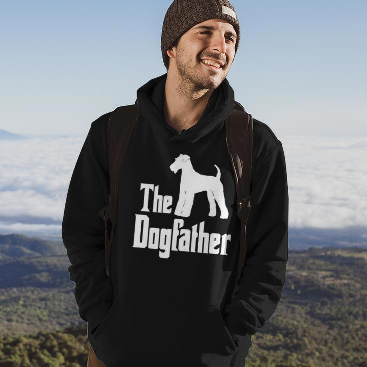 The Dogfather Airedale Terrier Silhouette Funny Gift Idea Classic Hoodie Lifestyle