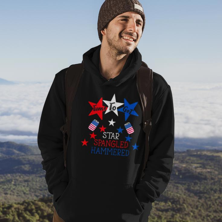 Time To Get Star Spangled Hammered 4Th Of July Drinking Gift Hoodie Lifestyle