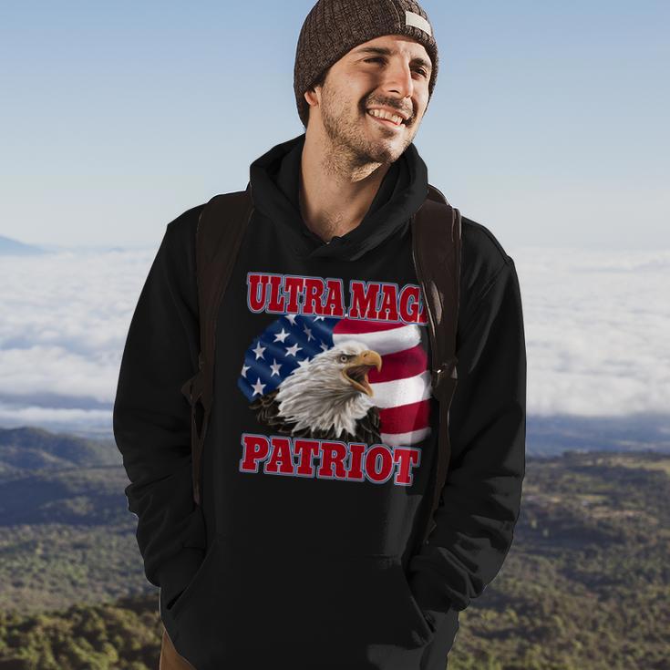 Ultra Maga Patriot American Eagle Us Flag Hoodie Lifestyle