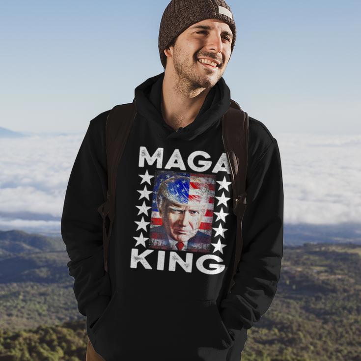 Ultra Mega King Trump Vintage American Us Flag Anti Biden Hoodie Lifestyle