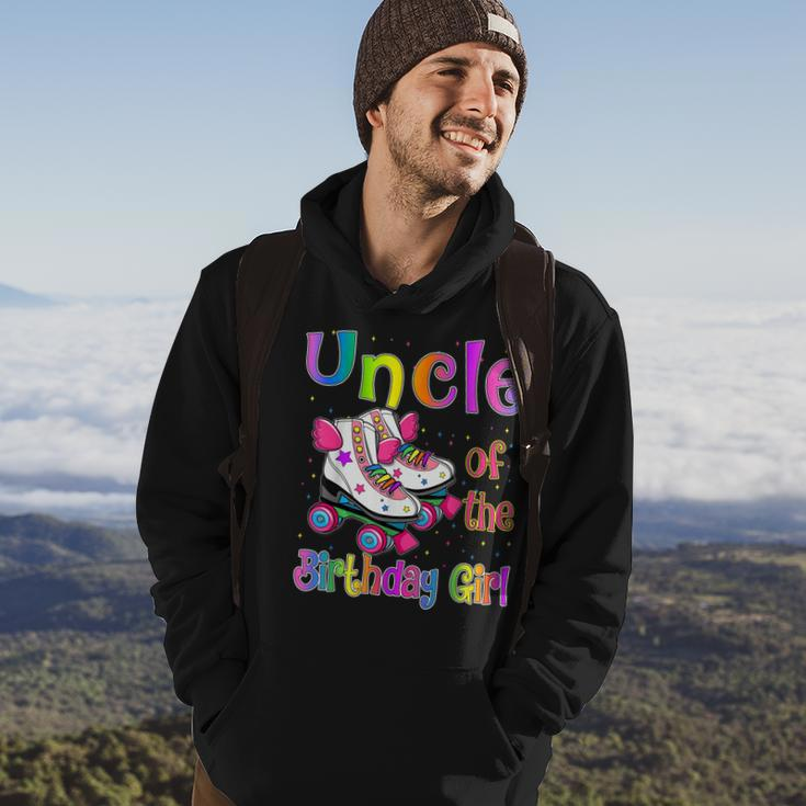 Uncle Birthday Girl Rolling Skate Birthday Family Party Hoodie Lifestyle