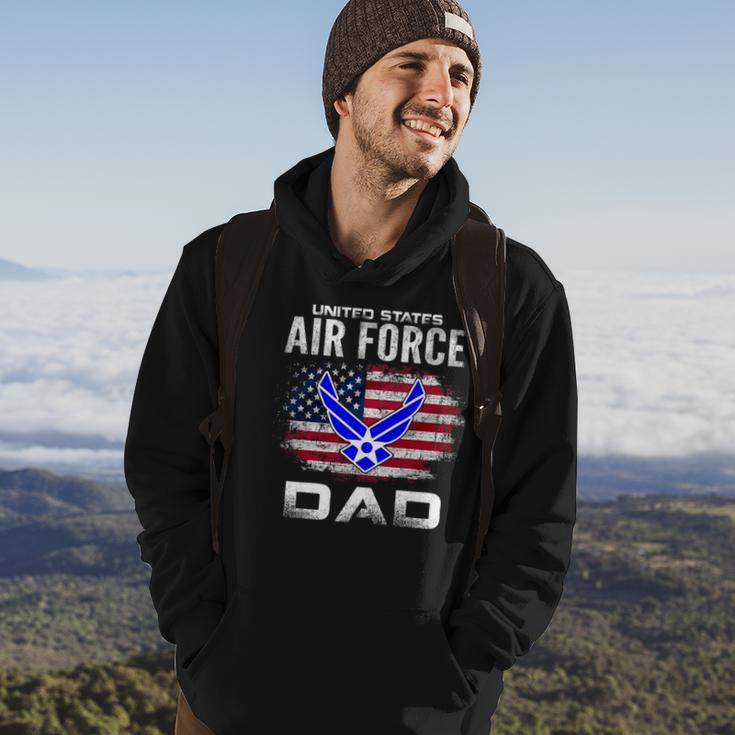 United States Air Force Dad With American Flag Gift Hoodie Lifestyle
