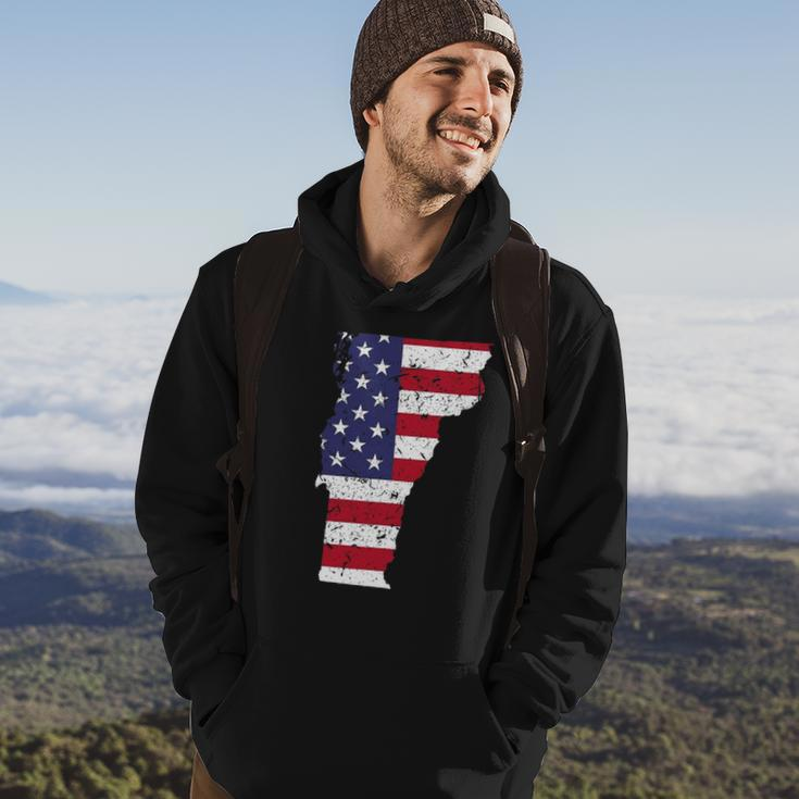 Vermont Map State American Flag 4Th Of July Pride Tee Hoodie Lifestyle