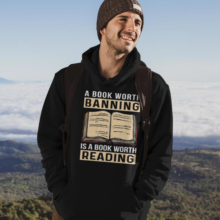 Vintage Censorship Book Reading Nerd I Read Banned Books Hoodie Lifestyle