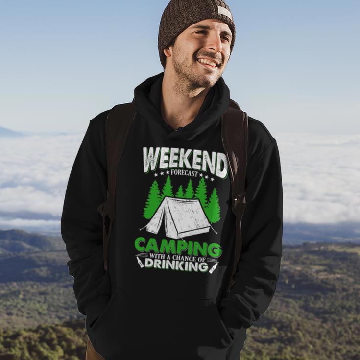 Weekend Forecast Camping With A Chance Of Drinking Funny Hoodie Lifestyle