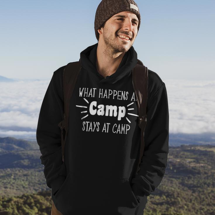 What Happens At Camp Stays Shirt Funny Men Women Camping Hoodie Lifestyle