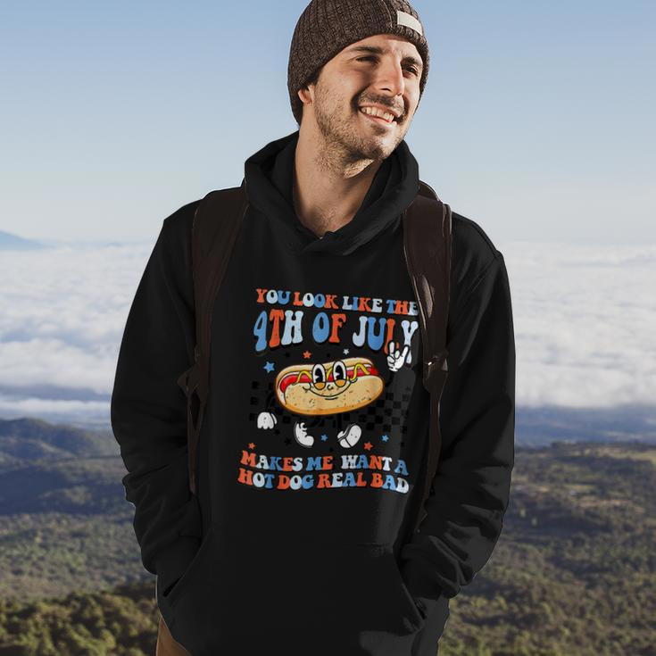You Look Like 4Th Of July Makes Me Want A Hot Dog Real Bad Hoodie Lifestyle
