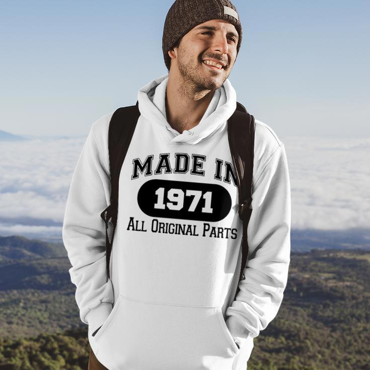 1971 Birthday Made In 1971 All Original Parts Hoodie Lifestyle