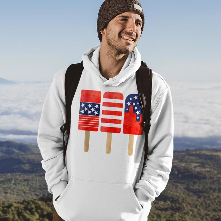4Th Of July Popsicles Usa Flag Independence Day Patriotic Hoodie Lifestyle