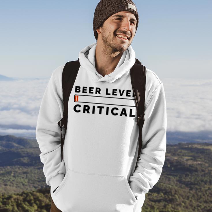 Beer Level Critical Hoodie Lifestyle