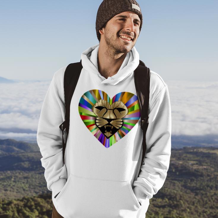 Colored Lion Heart Hoodie Lifestyle