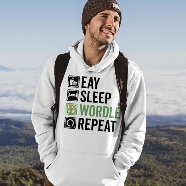 Eat Eat Sleep Wordle Repeat Wordle Lover Wordle Addict Hoodie Lifestyle