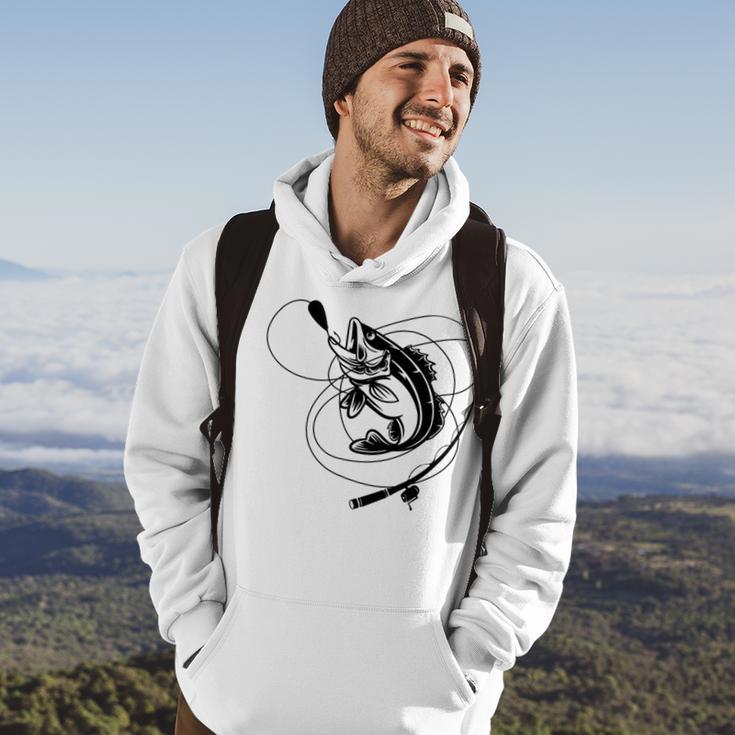 Fishing Bass Sticker Hoodie Lifestyle