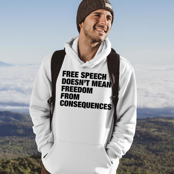 Free Speech Doesnt Mean Freedom From Consequences V4 Hoodie Lifestyle