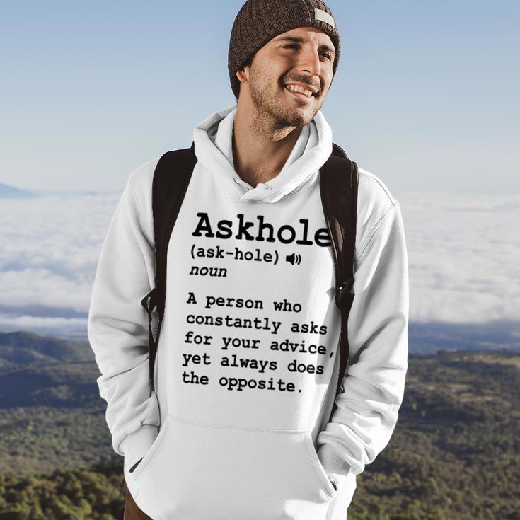 Funny Askhole Definition Dictionary Word Gag Sarcastic V3 Hoodie Lifestyle