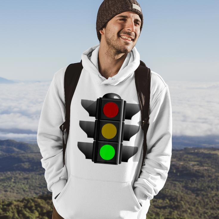 Green Traffic Light Signal Stop Caution Go Hoodie Lifestyle
