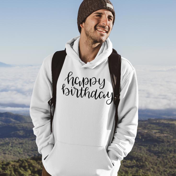 Happy Birthday Text Design Hoodie Lifestyle