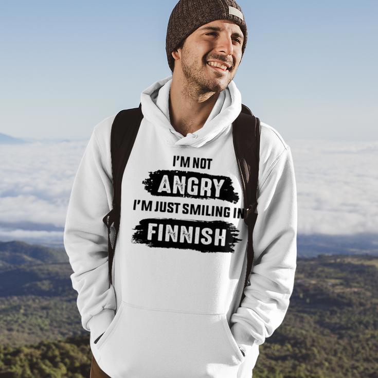 Im Not Angry Im Just Smiling In Finnish Hoodie Lifestyle