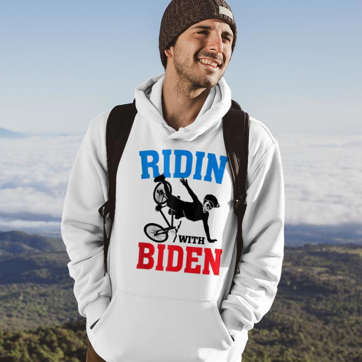 Joe Biden Falling With Biden Funny Ridin With Biden V3 Hoodie Lifestyle