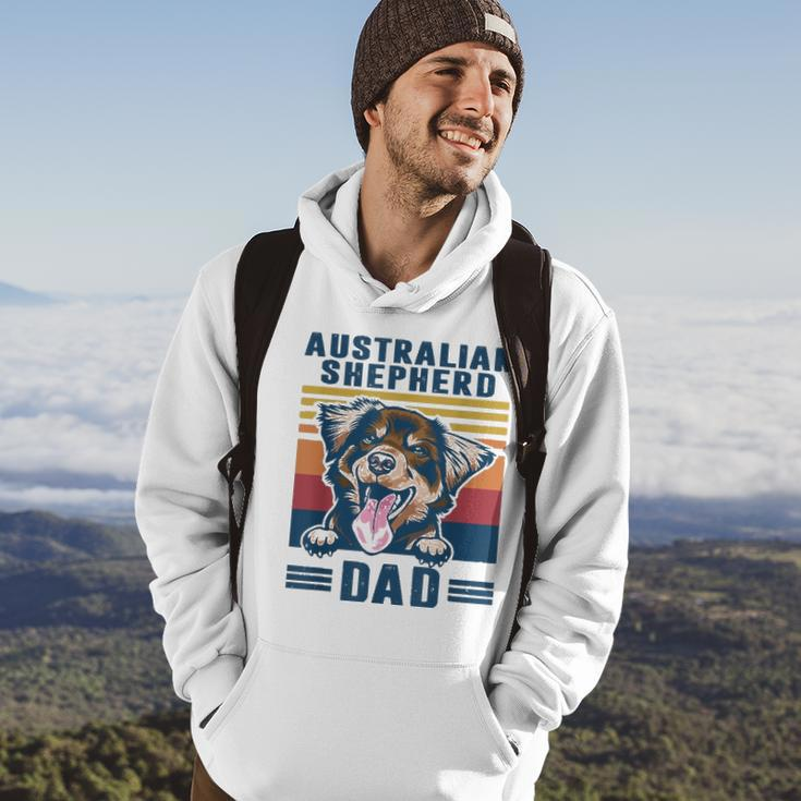 Mens Australian Shepherd Dad Father Retro Australian Shepherd Hoodie Lifestyle