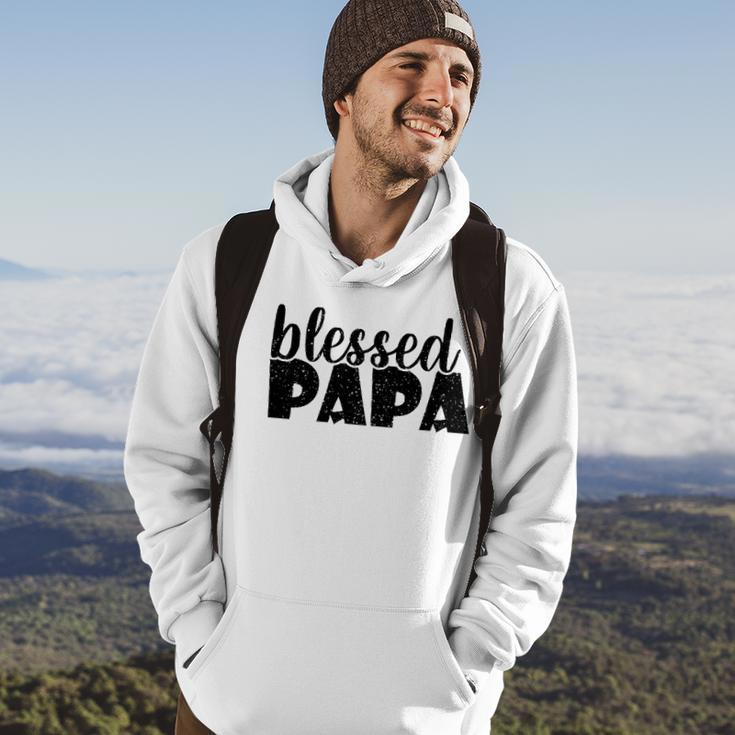 Mens Papa Grandpa Proud New Dad Blessed Papa Fathers Day Hoodie Lifestyle