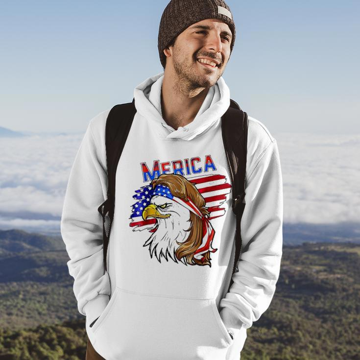 Merica Eagle American Flag Mullet Hair Redneck Hillbilly Hoodie Lifestyle