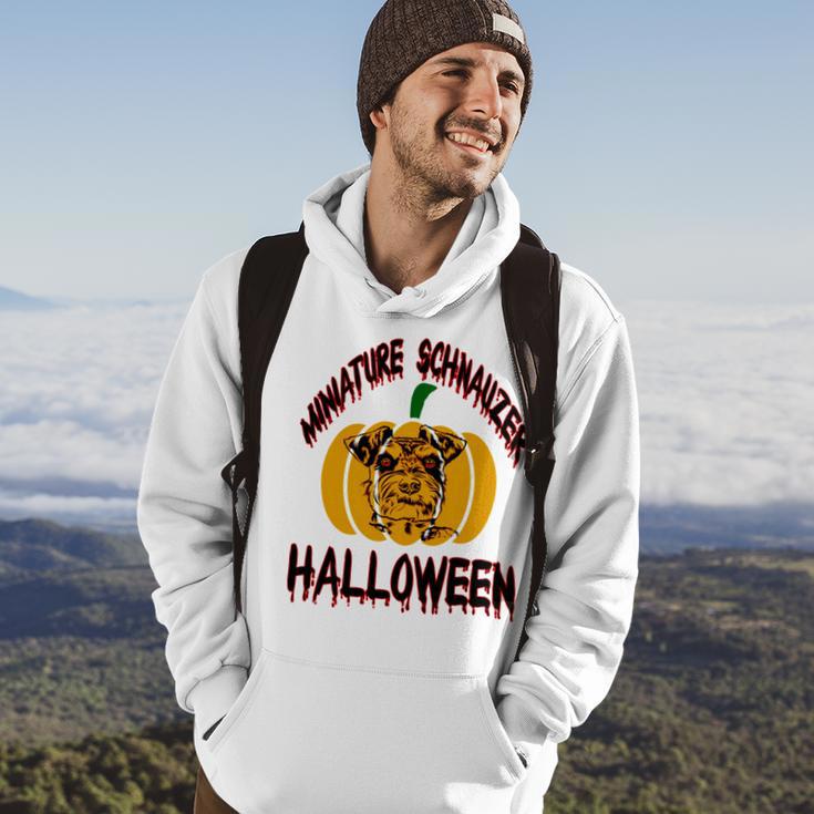 Miniature Schnauzer Halloween On All Hallows Night Hoodie Lifestyle