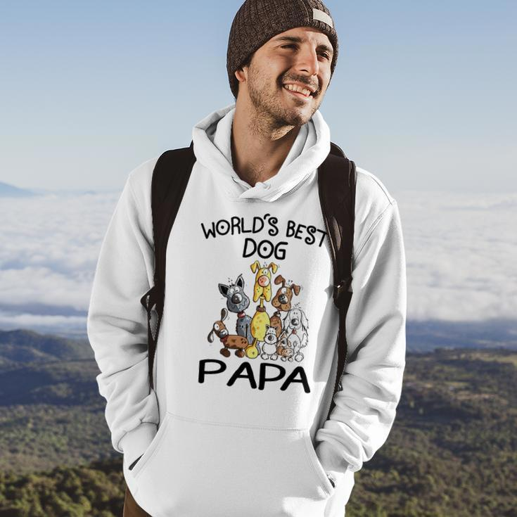 Papa Grandpa Gift Worlds Best Dog Papa Hoodie Lifestyle