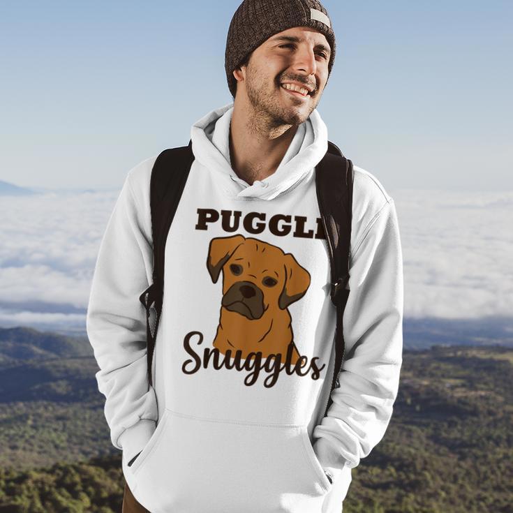 Puggle Dog Snuggles Funny Cute Pug Beagle Mom Dad Hoodie Lifestyle