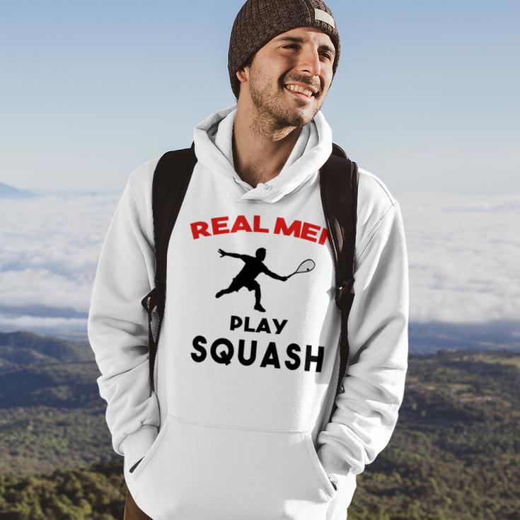 Squash Men Sport Awesome Idea Real Men Play Squash Hoodie Lifestyle