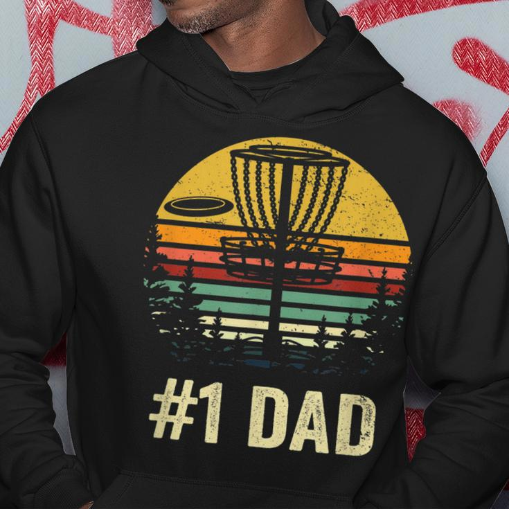 1 Dad Disc Golf Gift Number One Father Frisbee Golfing Disk Hoodie Funny Gifts