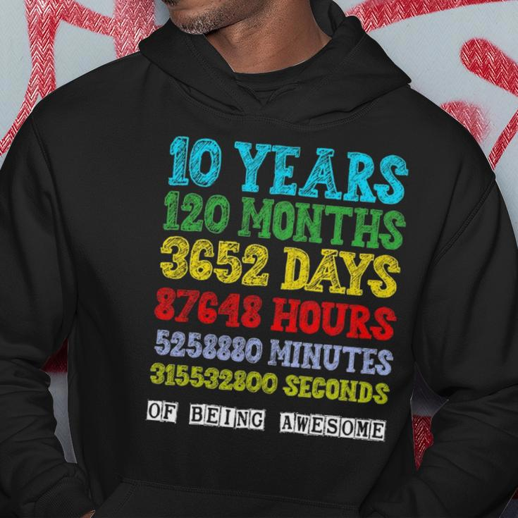 10 Years Of Being Awesome Happy 10Th Birthday Ten Countdown Hoodie Unique Gifts