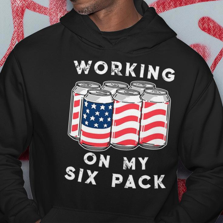 4Th Of July Drinking - Working On My Six Pack Hoodie Unique Gifts