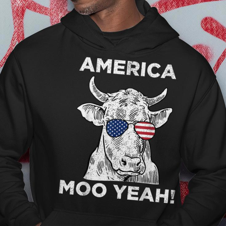 4Th Of July Funny Moo Yeah Cow GlassesBoys Girls Us Hoodie Funny Gifts