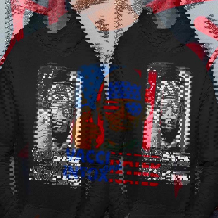 4Th Of July Vaccinated Intoxicated Usa Abe Lincoln Hoodie Unique Gifts