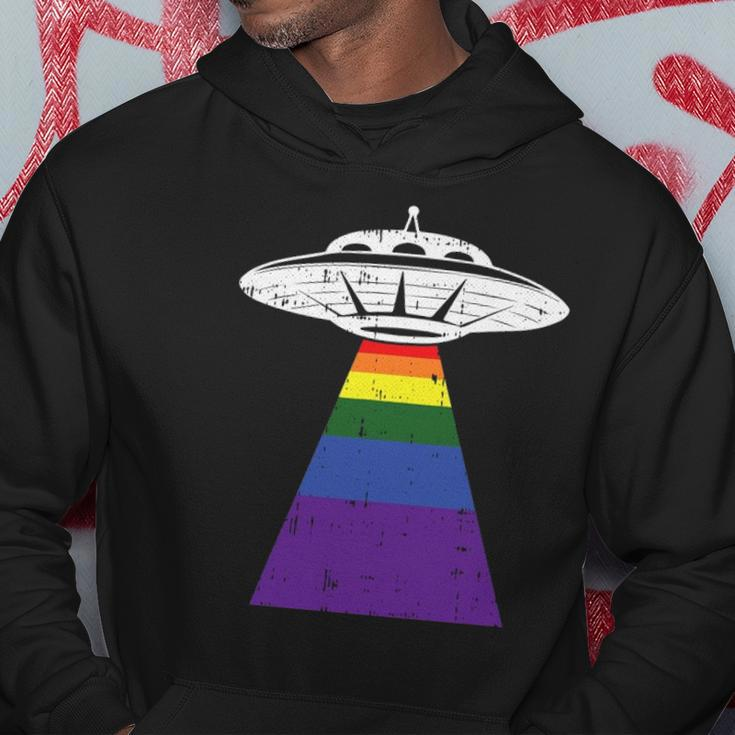 Alien Abduction Gay Pride Lgbtq Gaylien Ufo Proud Ally Hoodie Unique Gifts
