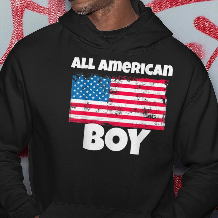 All American Boy Usa Flag Distressed 4Th Of July Hoodie Unique Gifts