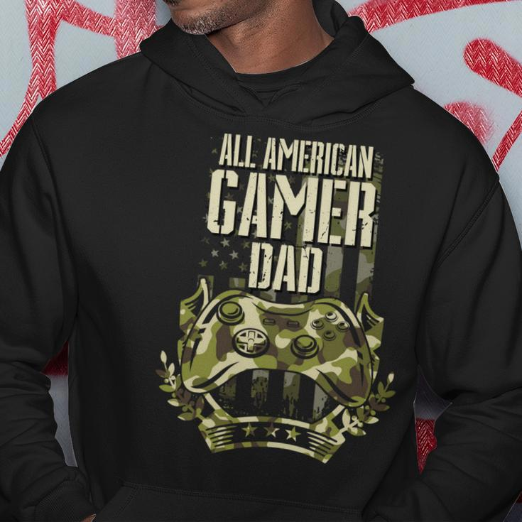All American Gamer Dad 4Th Of July Independence Day Gaming Hoodie Funny Gifts