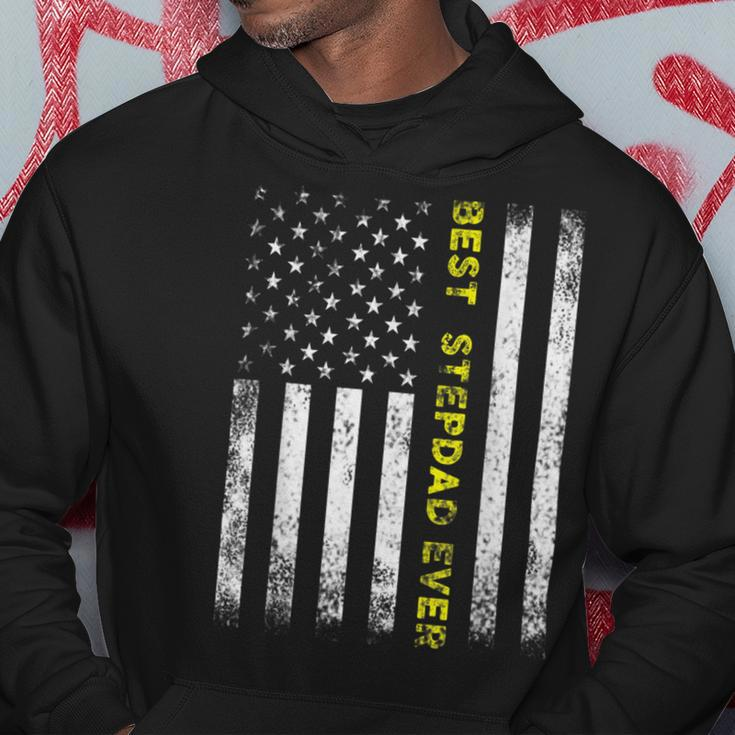 American Flag Best Stepdad Ever Fathers Day Step Dad Daddy Hoodie Unique Gifts