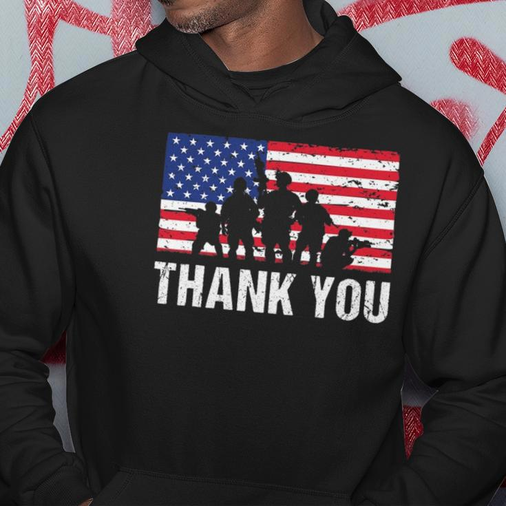 American Flag Soldiers Usa Thank You Veterans Proud Veteran Hoodie Unique Gifts