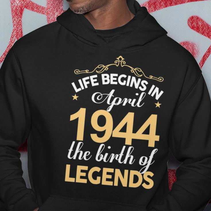 April 1944 Birthday Life Begins In April 1944 V2 Hoodie Funny Gifts
