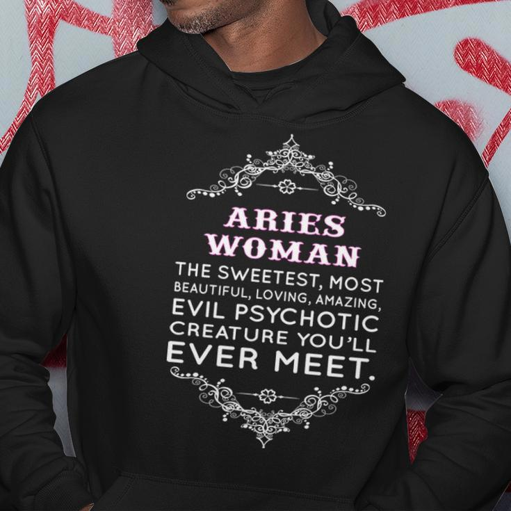Aries Woman The Sweetest Most Beautiful Loving Amazing Hoodie Funny Gifts