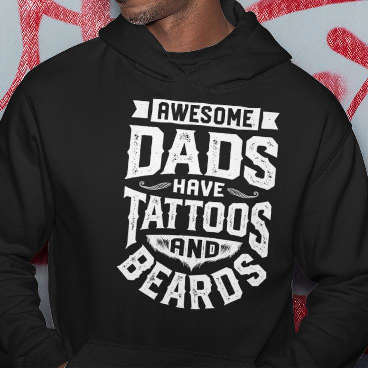 Awesome Dads Have Tattoos And Beards Funny Fathers Day Gift Hoodie Unique Gifts