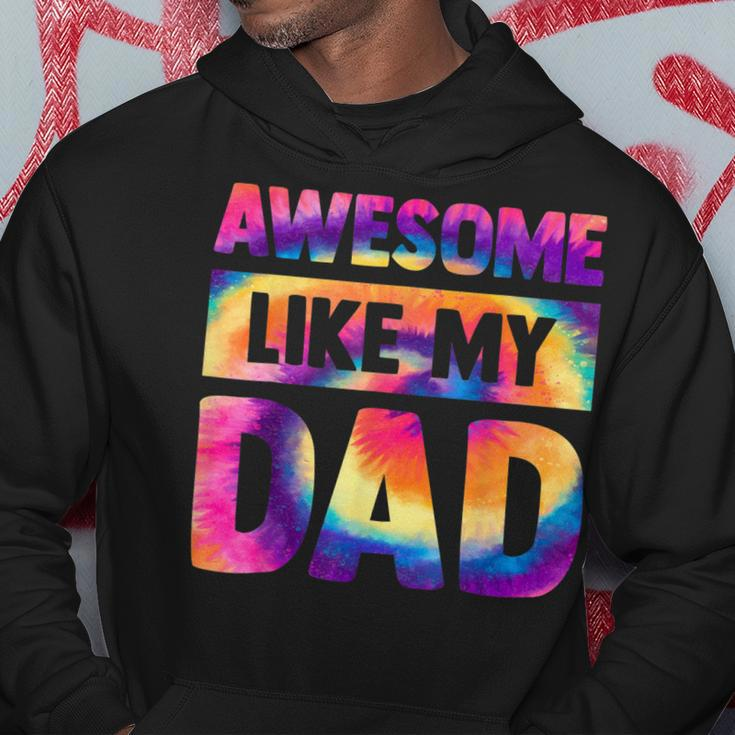 Awesome Like My Dad Matching Fathers Day Family Kids Tie Dye V2 Hoodie Unique Gifts