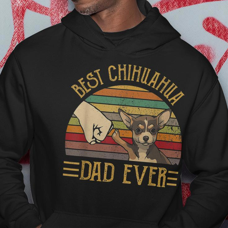 Best Chihuahua Dad Ever Retro Vintage Sunset Hoodie Unique Gifts