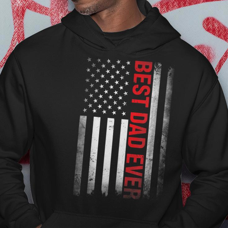 Best Dad Ever Usa Flag American 1St Time Daddy Fathers Day Hoodie Unique Gifts